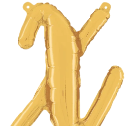 Westcoast Balloon 34724GP Script Letter X Gold