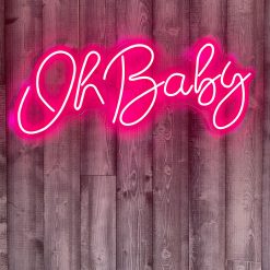 Westcoast Balloon Oh Baby Neon Sign Rental - Pink