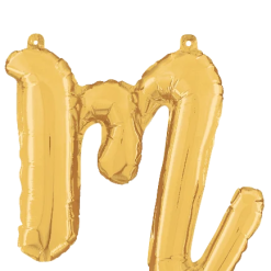 Westcoast Balloon 34713GP Script Letter M Gold