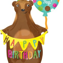 Westcoast Balloon 35150 Birthday Bear With Banner