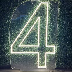 Westcoast Balloon Number 4 Neon Sign Rental