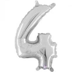 Westcoast Balloon 34844SP Air Fill Number 4 Silver 14In