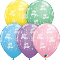 Westcoast Balloon 11756 Birthday-A-Round Pastel Assortment 11 Round