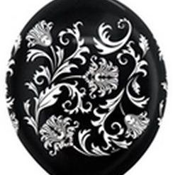 Westcoast Balloon 54669 Damask Metallic Black 12 LINK-O-LOON (50Ct)