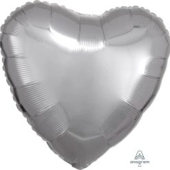 Westcoast Balloon 10576 Metallic Silver Heart