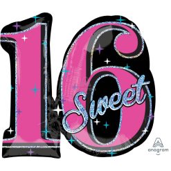 Westcoast Balloon 30560 Sweet 16 Sparkle