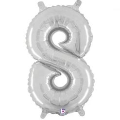 Westcoast Balloon 34848SP Air Fill Number 8 Silver 14In
