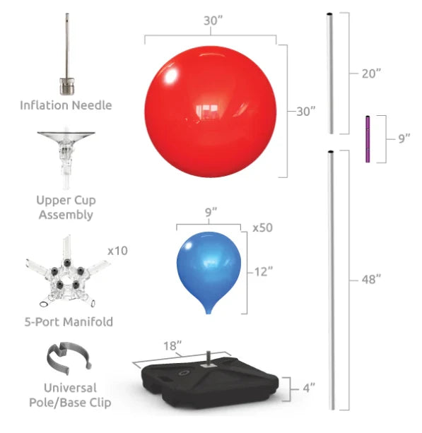 Westcoast Balloon PermaShine 9' Tower Kit - Image 4