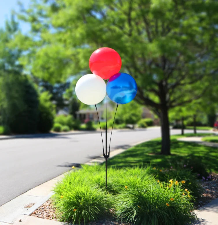 Westcoast Balloon DuraBalloon 3-Balloon Cluster Pole Kit With Ground Mount