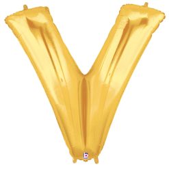 Westcoast Balloon 15923GP Megaloons Letter V Gold