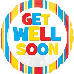Westcoast Balloon 32703 Get Well Soon Stripes