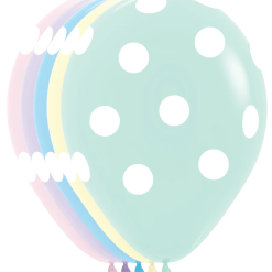 Westcoast Balloon 53336 Polka Dots Pastel Matte Assortment 11 Round