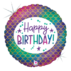 Westcoast Balloon 36854 Glitter Mermaid Birthday