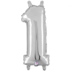 Westcoast Balloon 34841SP Air Fill Number 1 Silver 14In