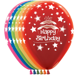 Westcoast Balloon 53282 Birthday Cake Metallics 11 Round (50Ct)
