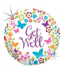 Westcoast Balloon 32154 Butterflies & Flowers Get Well