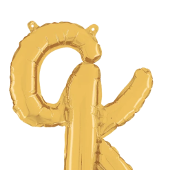 Westcoast Balloon 34717GP Script Letter Q Gold