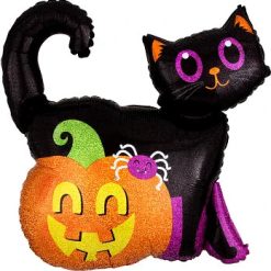 Westcoast Balloon 38139 Black Cat & Pumpkin