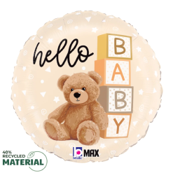 Westcoast Balloon 26548 Hello Baby Teddy Bear