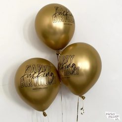 Alternative view of Westcoast Balloon Happy Fucking Birthday - Gold Chrome