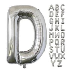 Westcoast Balloon 40 Lucky Foil Letter D Silver