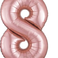 Westcoast Balloon 36219 SuperShape Number 8 Rose Gold