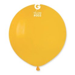 Westcoast Balloon 150353 Gemar #003 Yellow 19 Round (25Ct)