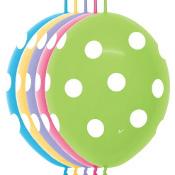 Westcoast Balloon 54117 Polka Dot Deluxe Assortment 12 LINK-O-LOON (50Ct)
