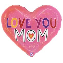 Westcoast Balloon 25340 Love You Mom Heart