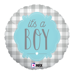 Westcoast Balloon 36981 Boy Buffalo Plaid