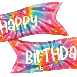 Westcoast Balloon 25120 Tie Dye Banner Birthday