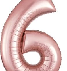 Westcoast Balloon 36217 SuperShape Number 6 Rose Gold