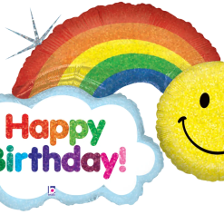 Westcoast Balloon 85674 Birthday Smiley Rainbow
