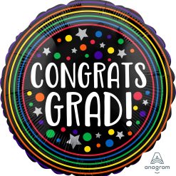Westcoast Balloon 39347 Congrats Grad Colorful Circles
