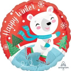 Westcoast Balloon 36013 Skating Winter Bear