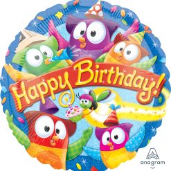 Westcoast Balloon 40035 Trend Owl-Stars HBD