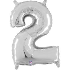 Westcoast Balloon 34842SP Air Fill Number 2 Silver 14In