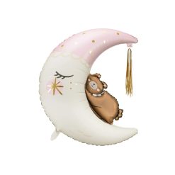 Westcoast Balloon FB196 Teddy Bear On The Moon - Pink