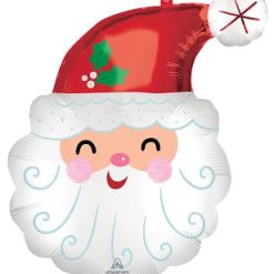 Westcoast Balloon 43342 Smiley Satin Santa Head