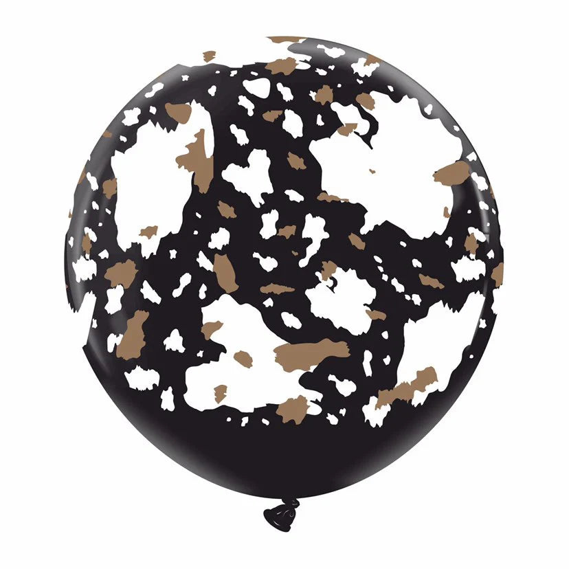 Westcoast Balloon 73817 BCT Modern Cow Black 24 Round (1Ct)