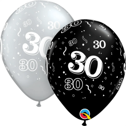 Westcoast Balloon 20310 30-A-Round Onyx Black & Silver 11 Round