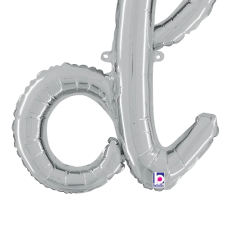 Westcoast Balloon 34704SP Script Letter D Silver