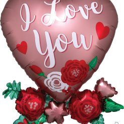Westcoast Balloon 38719 Satin Heart With Flowers