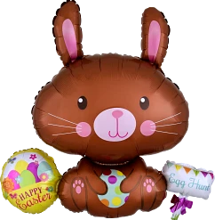 Westcoast Balloon 32348 Easter Bunny With Spotted Egg