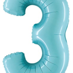 Westcoast Balloon 15843LP Megaloons Number 3 Pastel Blue