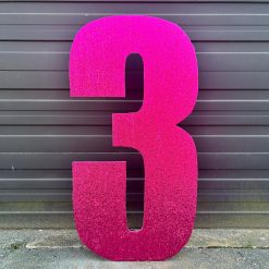 Westcoast Balloon 5Ft Number 3 Rental - Glitter Pink