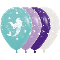 Westcoast Balloon 150680 Mermaid & Crystal Assortment 11 Round (50Ct)