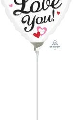 Westcoast Balloon 34375 I Love You Black