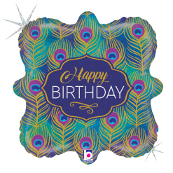 Westcoast Balloon 36900 Glitter Peacock Birthday