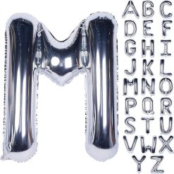Westcoast Balloon 40 Lucky Foil Letter M Silver